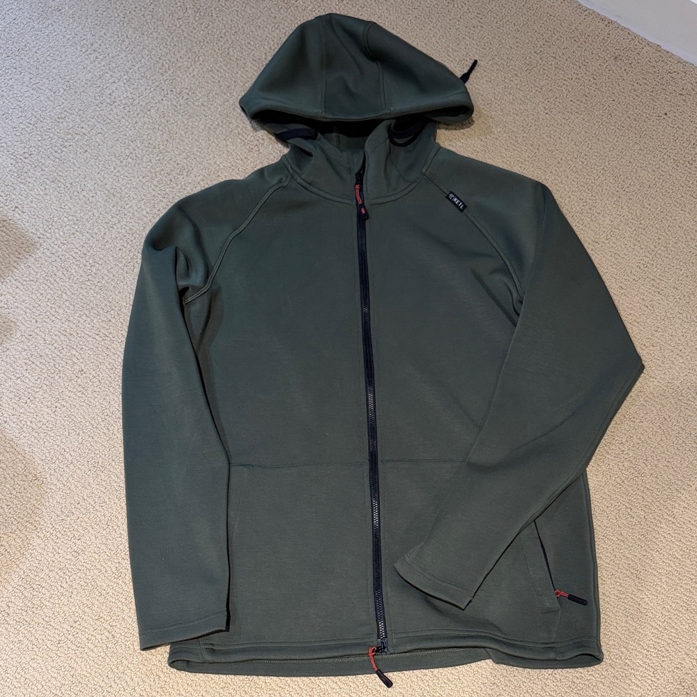 Men's Green Zip-Up Hoodie
